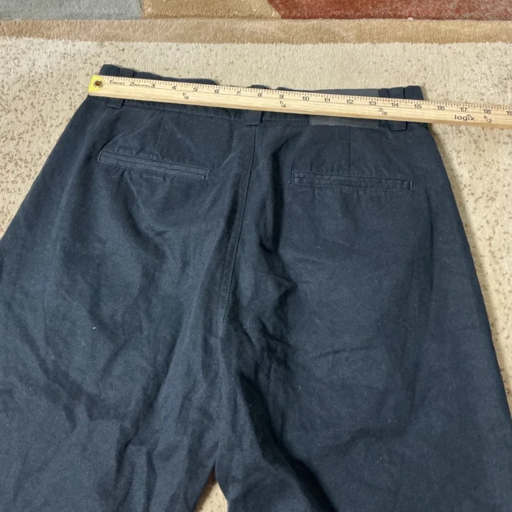 Afends Sustainable Minimalist Suit Pants Mens Sz 32 Black Hemp Organic Cotton